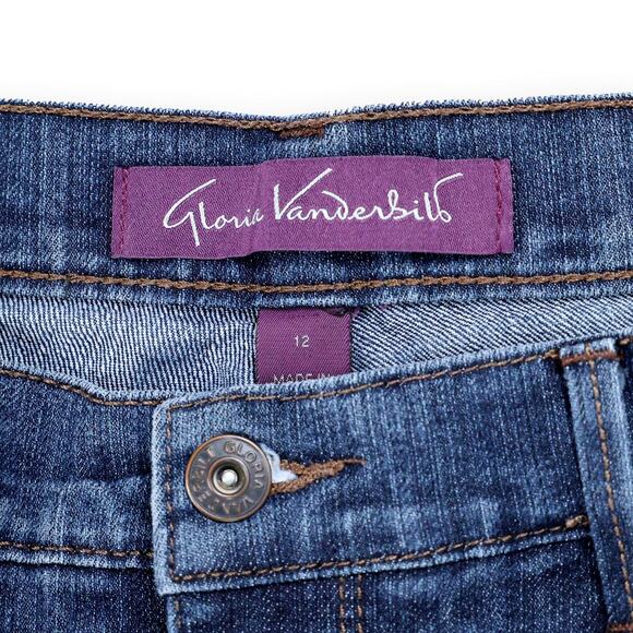 Gloria Vanderbilt "Barely Boot" Dark Wash Blue Jeans 12 - Picture 9 of 10